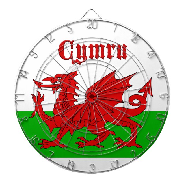 Welsh Flagga Cymru Darttavla (Framsidan)