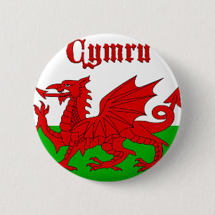 Welsh Flagga Cymru Knapp
