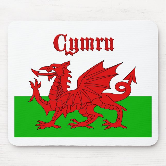 Welsh Flagga Cymru Musmatta (Framsidan)