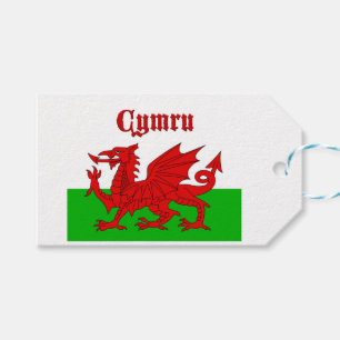 Welsh Flagga Cymru Presentetikett