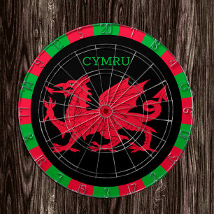 Welsh Flagga Dartboard & Wales darts/match board Darttavla
