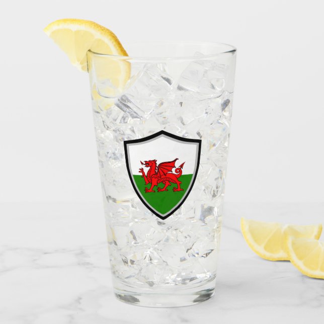 Welsh flagga glaskopp (Framsida Ice)