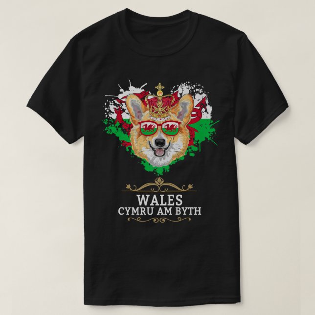 Welsh Flagga Idea För barn & Welsh Epats with Wels T Shirt (Design framsida)