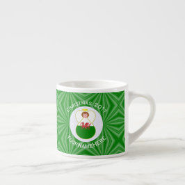 Welsh Flagga jul Angel Personlig Espressomugg