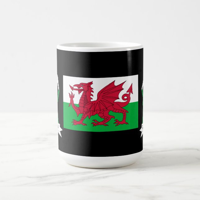 Welsh flagga kaffemugg (Center)