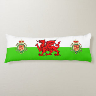 Welsh flagga kroppskudde
