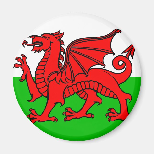 Welsh flagga magnet (Framsidan)