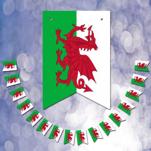 Welsh Flagga & Party Wales Banners/Cymru Bröllop