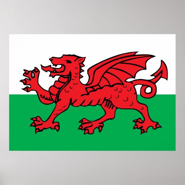 Welsh Flagga Poster (Framsidan)