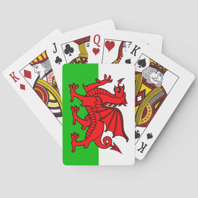 Welsh flagga spel kort (Baksidan)
