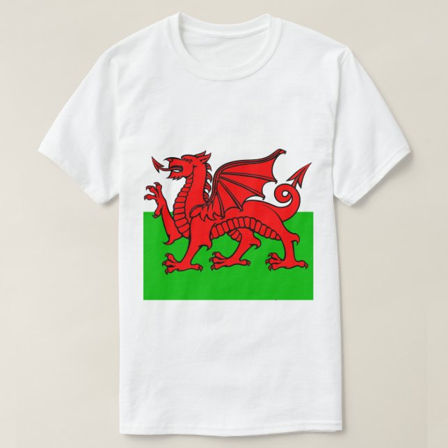 Welsh Flagga T Shirt (Design framsida)