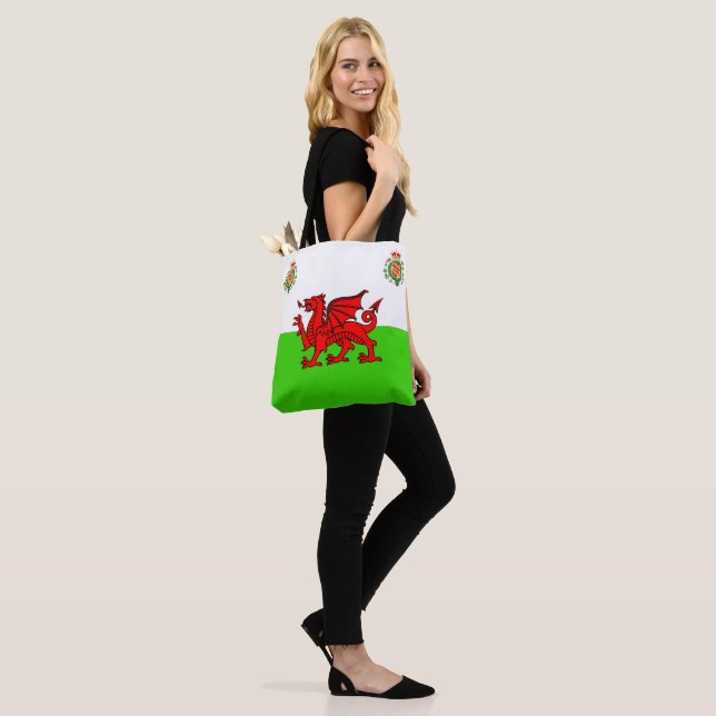 Welsh flagga tygkasse (På modell)
