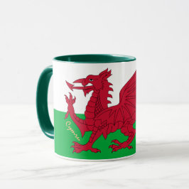 Welsh Flagga & Wales, Cymru patriot/sport Mugg