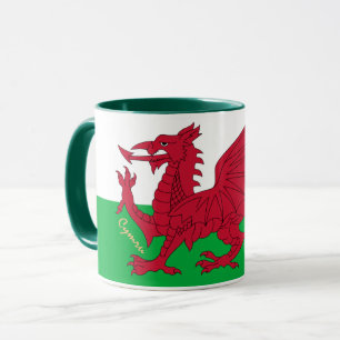 Welsh Flagga & Wales, Cymru patriot/sport Mugg