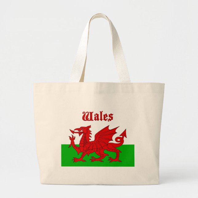 Welsh Flagga Wales Jumbo Tygkasse (Framsidan)