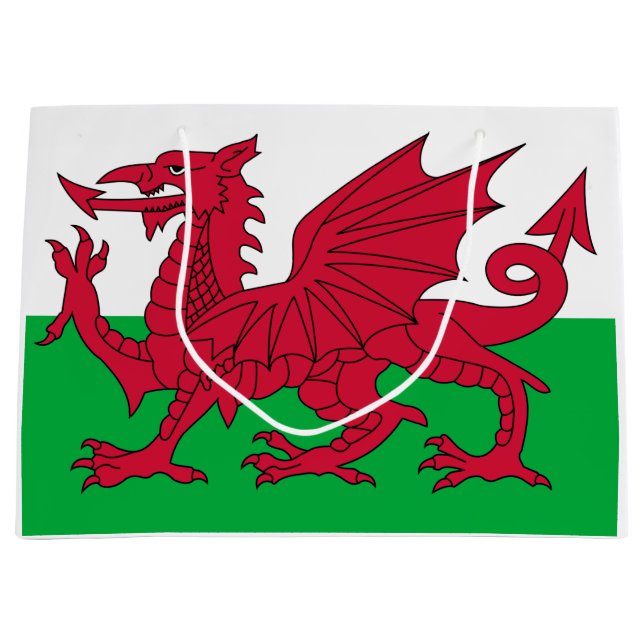Welsh Flagga (Wales) (Welsh Dragon) (Framsidan)