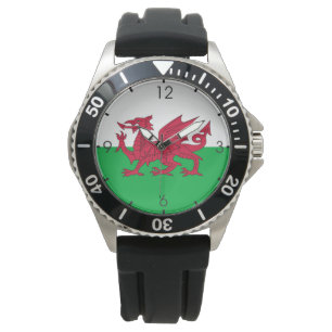 Welsh Flagga (Wales) (Welsh Dragon) Armbandsur