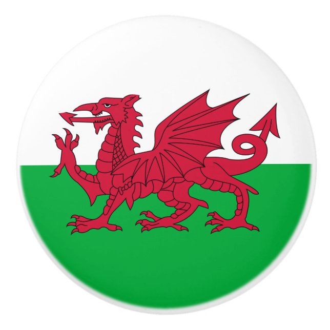 Welsh Flagga (Wales) (Welsh Dragon) Knopp (Framsidan)