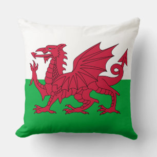 Welsh Flagga (Wales) (Welsh Dragon) Kudde