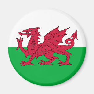 Welsh Flagga (Wales) (Welsh Dragon) Magnet