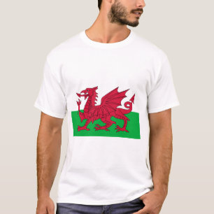 Welsh Flagga (Wales) (Welsh Dragon) T Shirt
