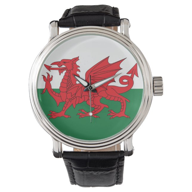 Welsh Flagga Watch Armbandsur (Framsida)