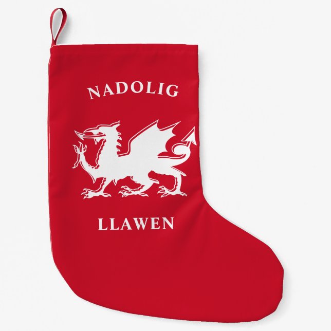 Welsh God jul Simple Celtic Nadolig Llawen Liten Julstrumpa (Framsidan)