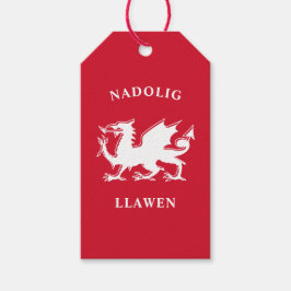 Welsh God jul Simple Celtic Nadolig Llawen Presentetikett