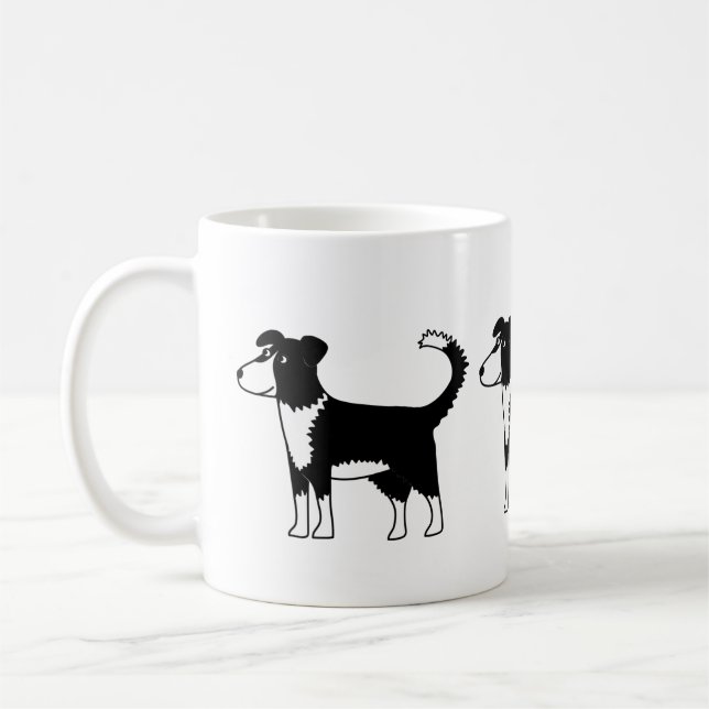 Welsh Gräns Collie Sheepdog Kaffemugg (Vänster)