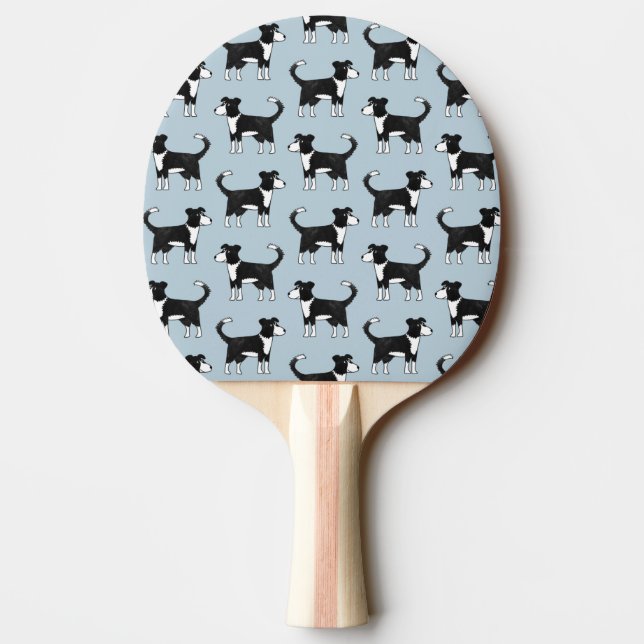 Welsh Gräns Collie Sheepdog Mönster Pingisracket (Baksidan)
