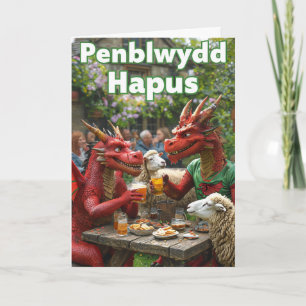 Welsh Grattis på födelsedagen Card Kort