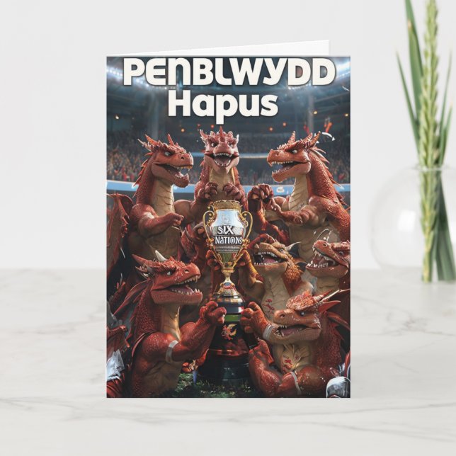 Welsh Grattis på födelsedagen Card Kort (Framsida)