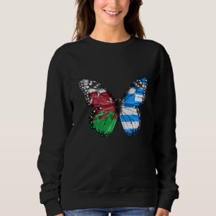 Welsh Greece Flagga Butterfly T Shirt