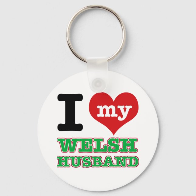 Welsh I hjärtdesign Nyckelring (Framsida)