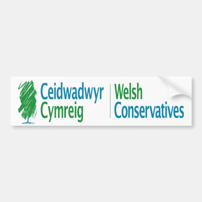 Welsh Konservativs Ceidwadwyr Cymreig Bildekal (Framsidan)