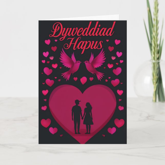 Welsh Lycklig Förlovning Card Kort (Framsida)