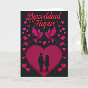 Welsh Lycklig Förlovning Card Kort