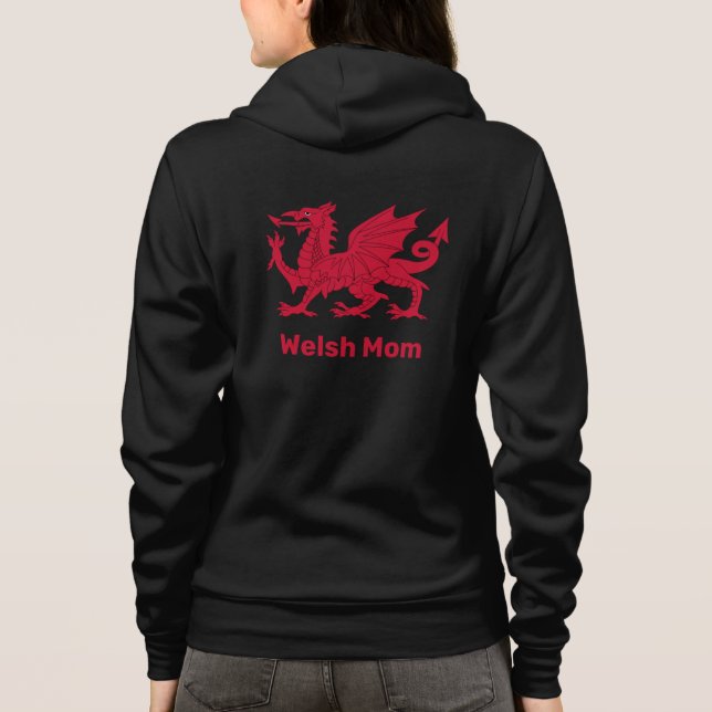 Welsh Mamma, Red Dragon & Wales mode / Cymru T Shirt (Baksida)