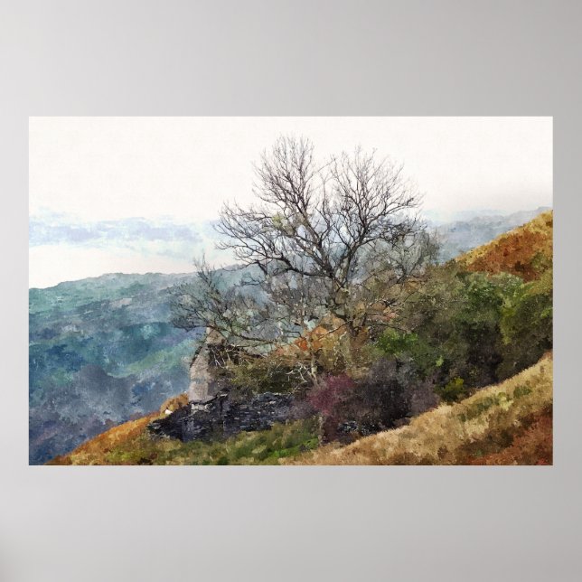 WELSH MOUNTAIN LANDSCAPE POSTER (Framsidan)