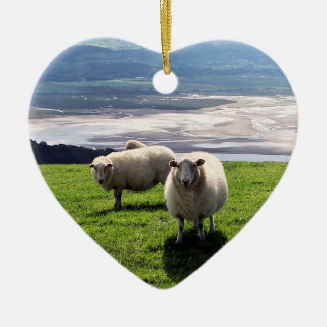 WELSH MOUNTAIN SHEEP JULGRANSPRYDNAD KERAMIK (Framsidan)