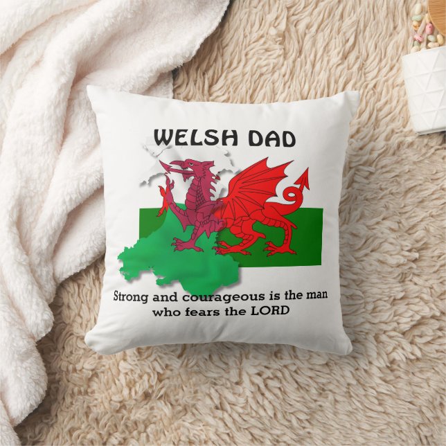 WELSH PAPPA Flagga Wales Kudde (Filt)