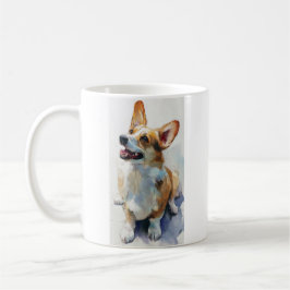 Welsh Pembroke corgi akvarell Kaffemugg