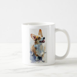 Welsh Pembroke corgi akvarell Kaffemugg