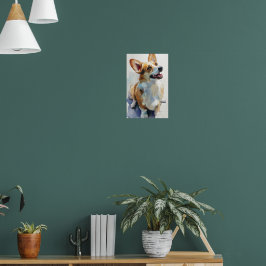 Welsh Pembroke corgi akvarell Poster