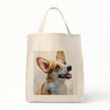 Welsh Pembroke corgi akvarell