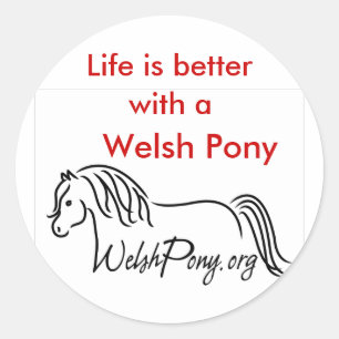 Welsh Pony & Cob Society Runt Klistermärke