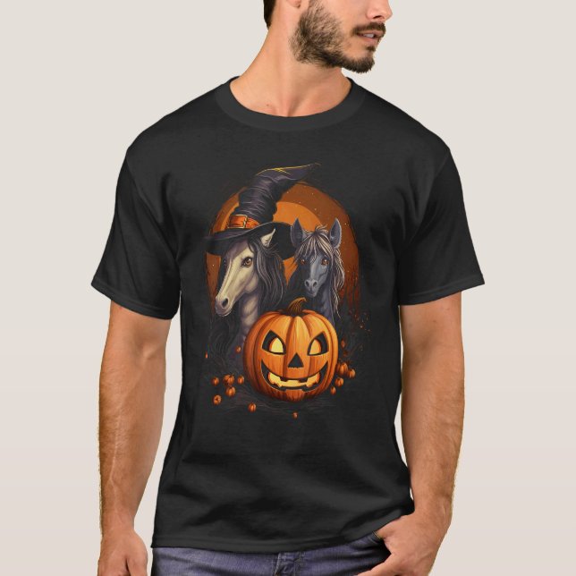 Welsh Pony Och Cob-häst Halloween Grafiska T-shirt (Framsida)