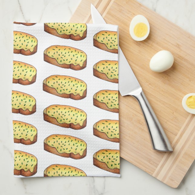 Welsh Rarebit Savory Cheese Toast British Food UK Kökshandduk (Vikt i Fjärdedel)