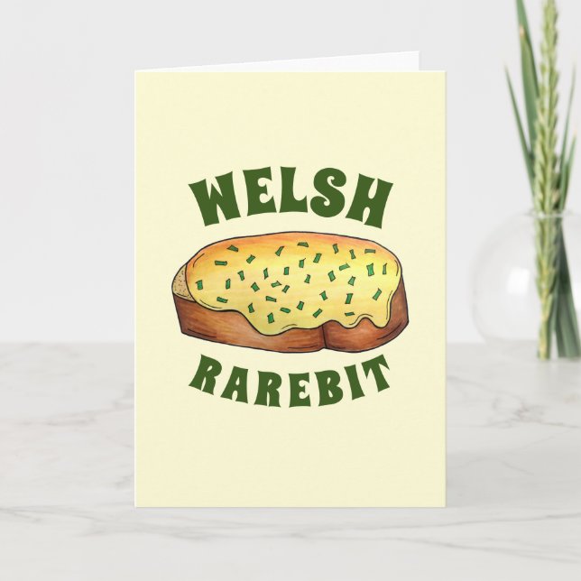Welsh Rarebit Savory Cheese Toast British Food UK Kort (Framsida)