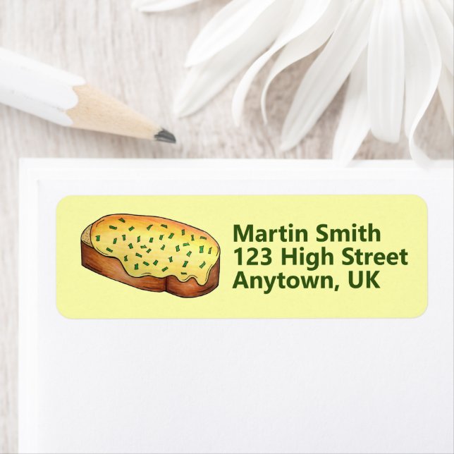Welsh Rarebit Savory Cheese Toast British Food UK Returadress Etikett (Insitu)
